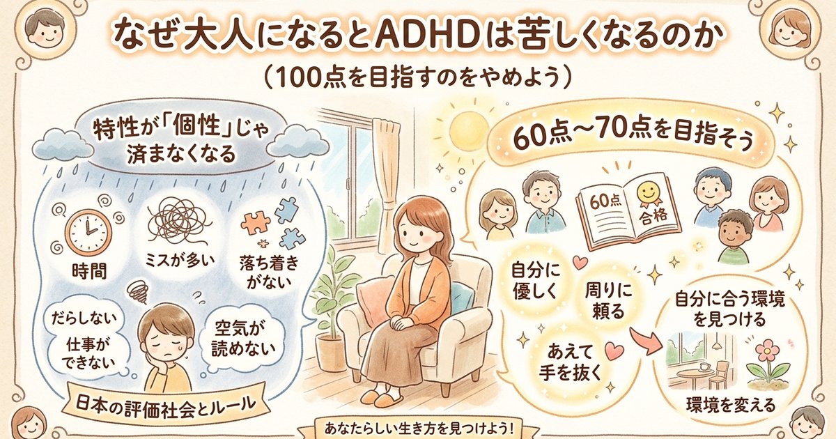 なぜ大人になるとADHDは苦しくなるのか