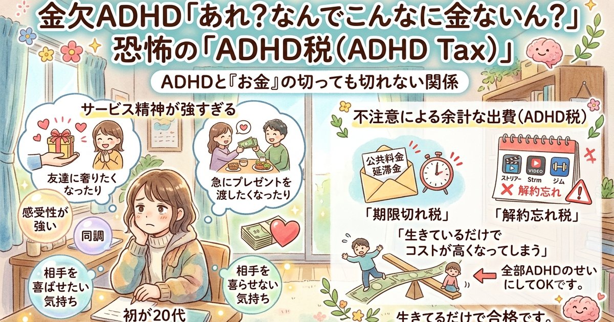 ADHDと金欠・ADHD税の正体