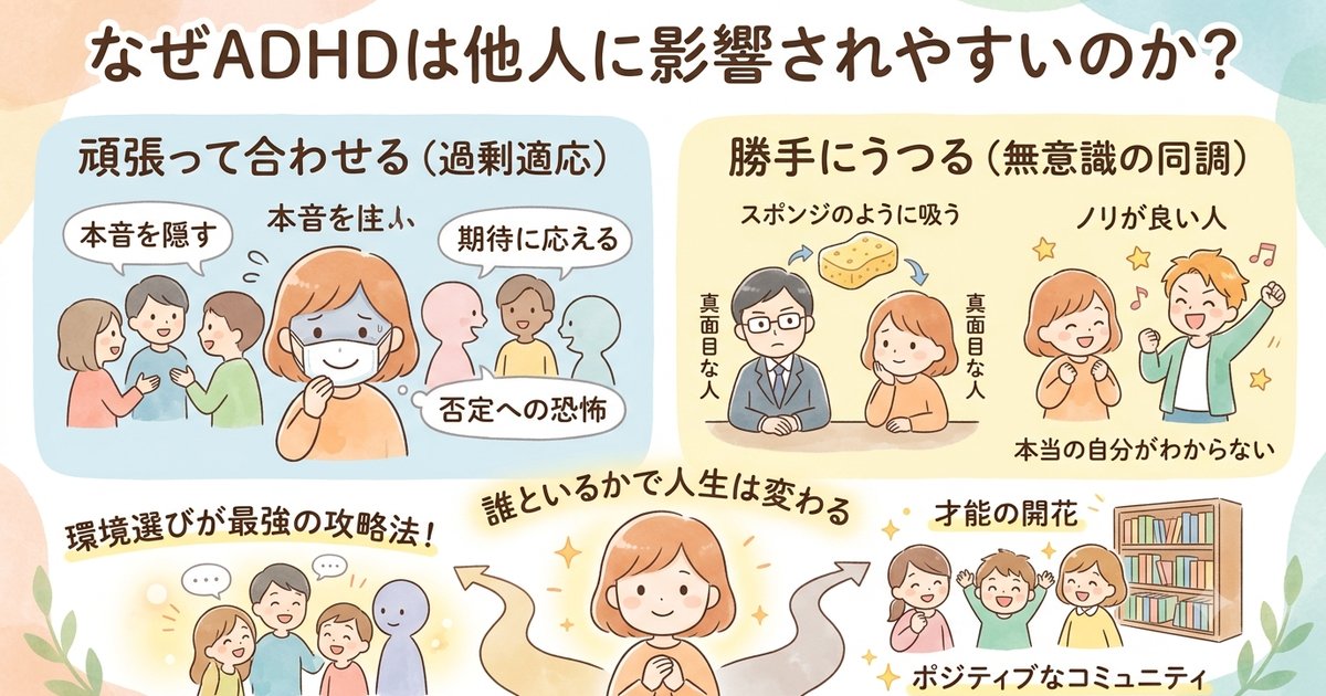 なぜADHDは他人に影響されやすいのか？