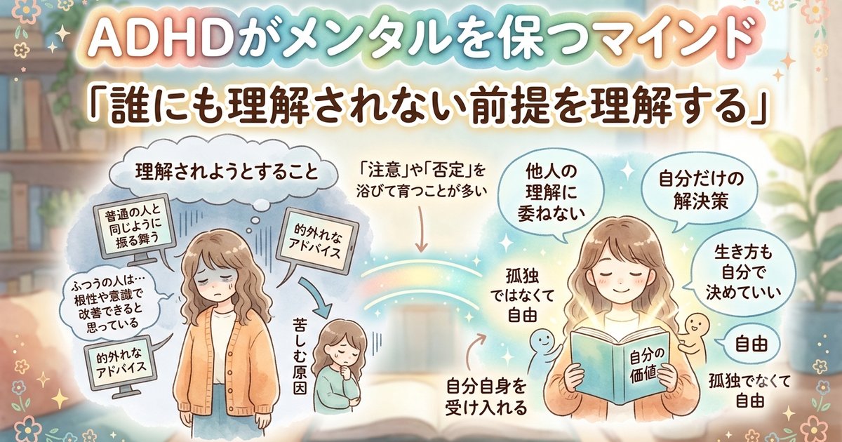 ADHDがメンタルを保つマインド