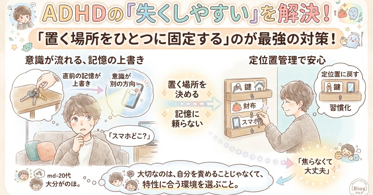 なぜADHDは物をなくしやすいのか