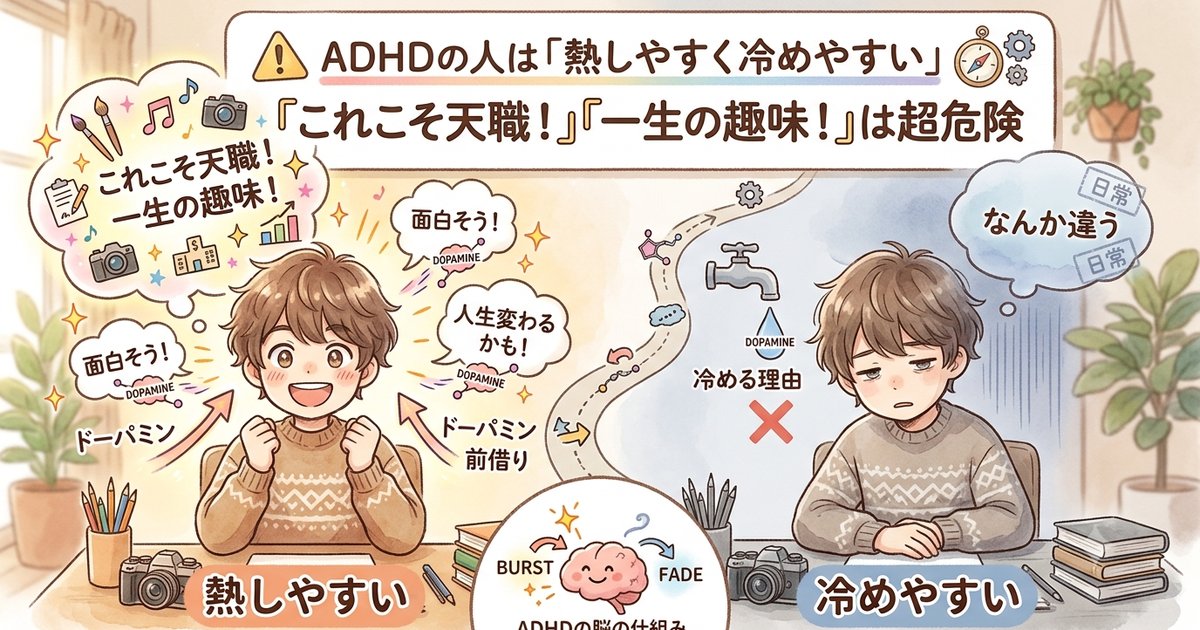 ADHDの熱しやすく冷めやすい