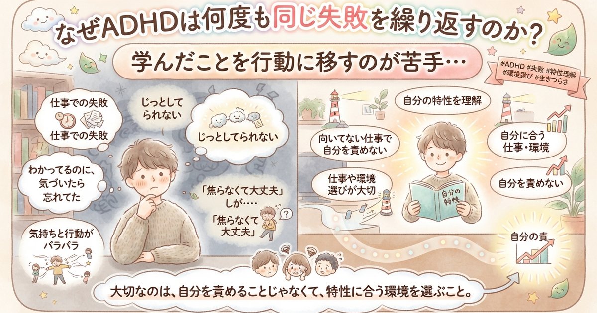 なぜADHDは何度も同じ失敗を繰り返すのか