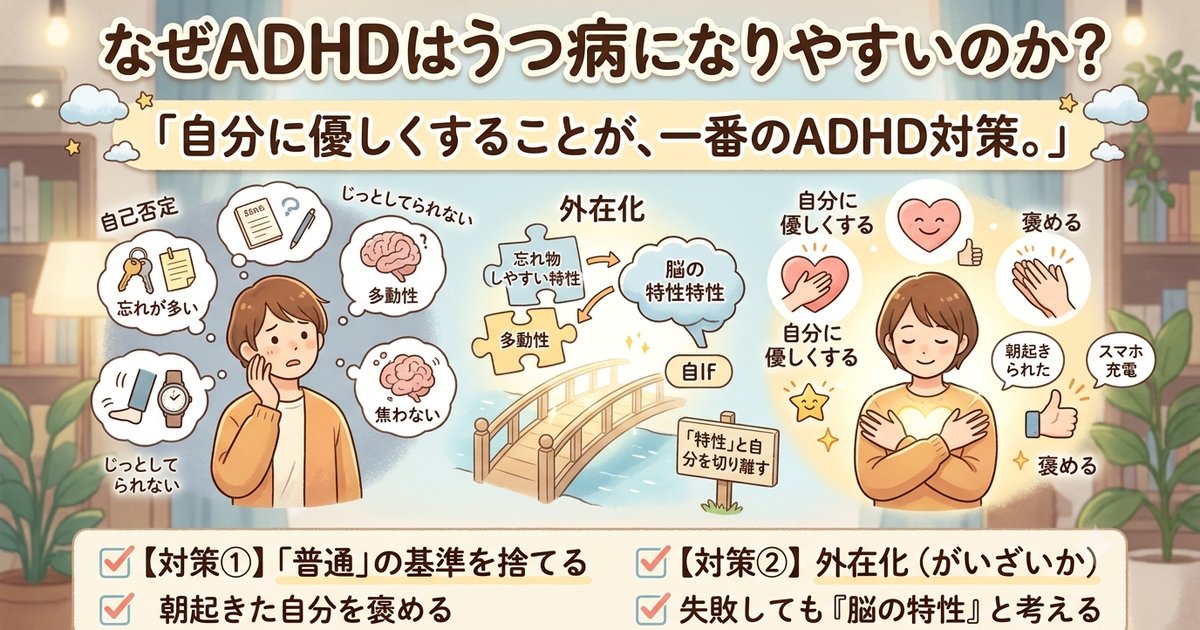 ADHDとうつ病の関連性